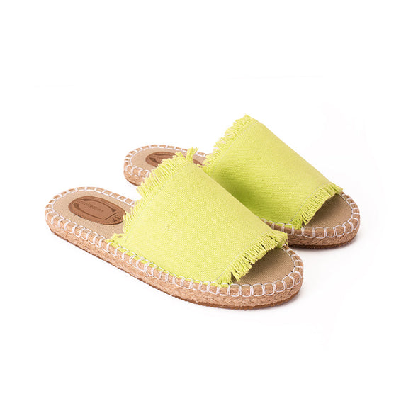 OPEN-TOE STELLA MULES - PISTACHIO