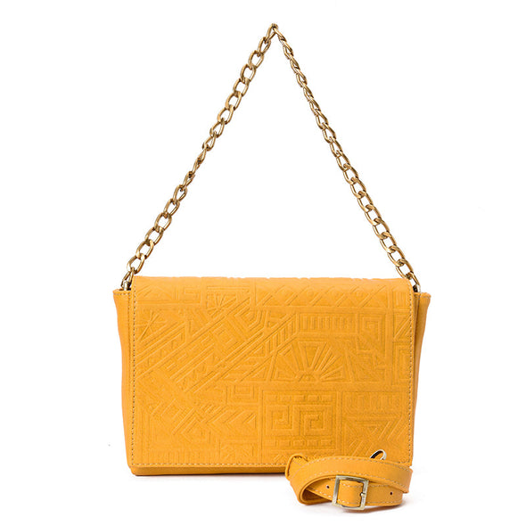 ZUMA CHAIN CLUTCH - MUSTARD