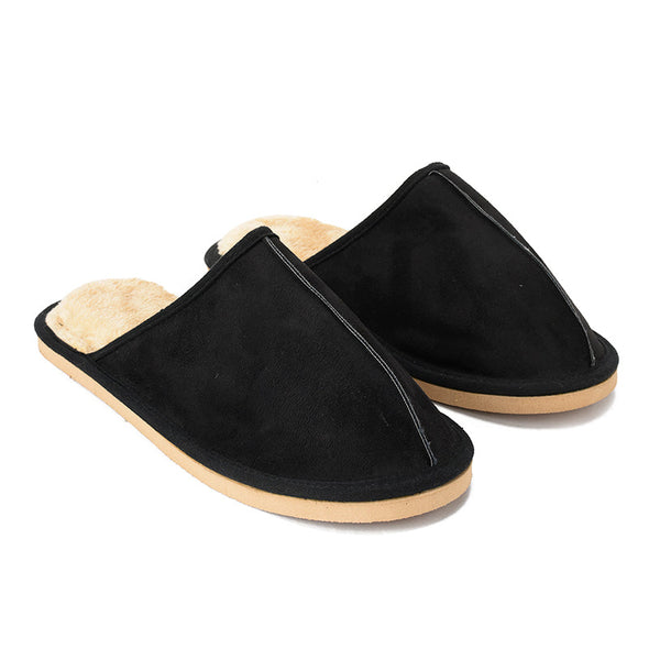 SUEDE PANTOUFLES  - BLACK