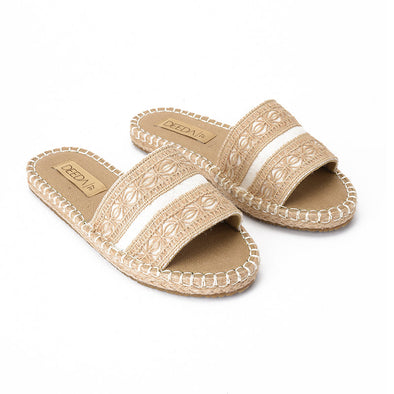 BORA JUTE SLIPPERS - BEIGE