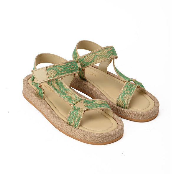 VELCRO SANDALS - GREEN