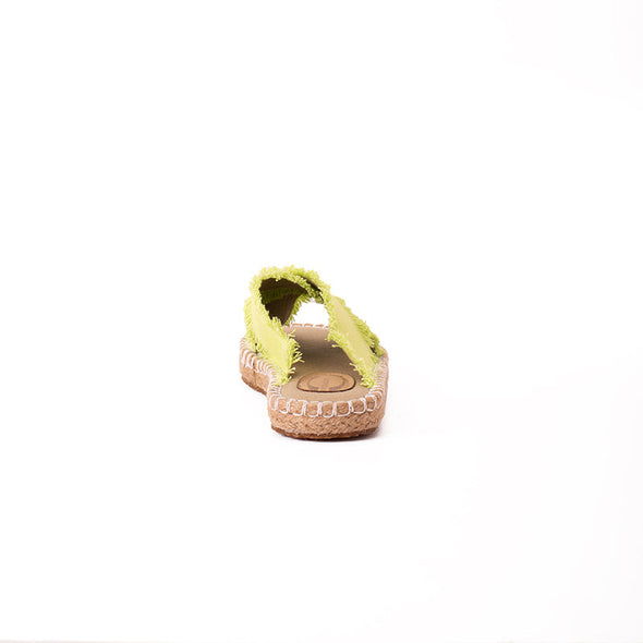 CRISS-CROSS CANVAS-JUTE SLIDES - PISTACHIO