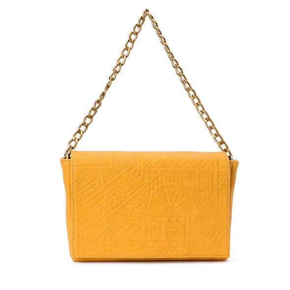 ZUMA CHAIN CLUTCH - MUSTARD