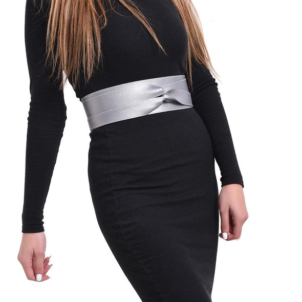 WRAP BELT - SILVER GREY