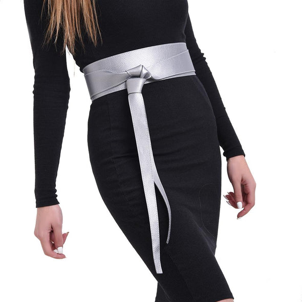 WRAP BELT - SILVER GREY