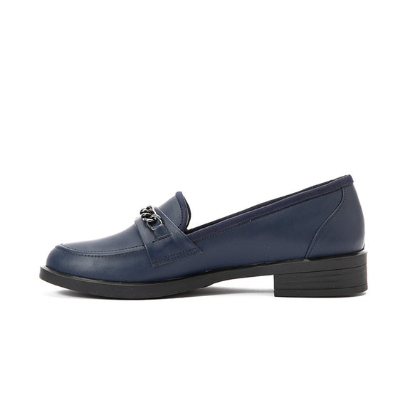 CHAIN LOAFERS - NAVY