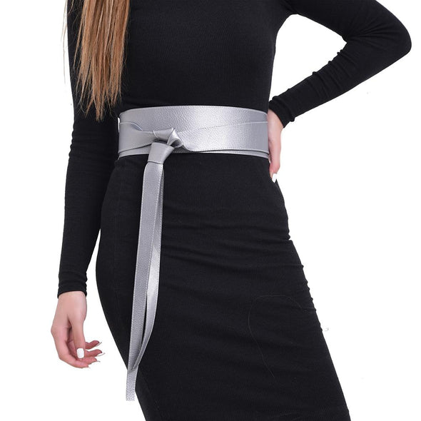 WRAP BELT - SILVER GREY