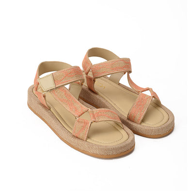 VELCRO SANDALS - ORANGE