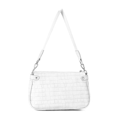 JAMEELA CROCO BAGUETTE - WHITE