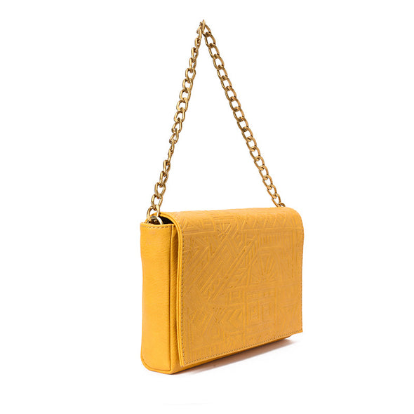 ZUMA CHAIN CLUTCH - MUSTARD