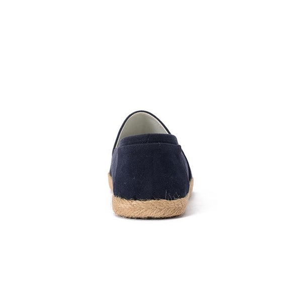 SUEDE DAMASK ESPADRILLE - NAVY