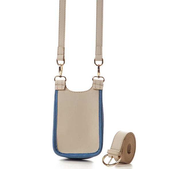 MISKA MOBILE BAG - BABY BLUE x BEIGE