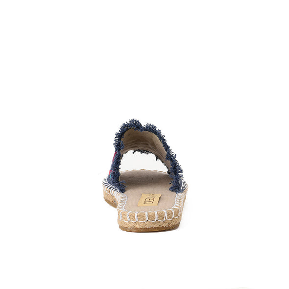 DOUBLE SPIKE SLIDE SLIPPERS - NAVY