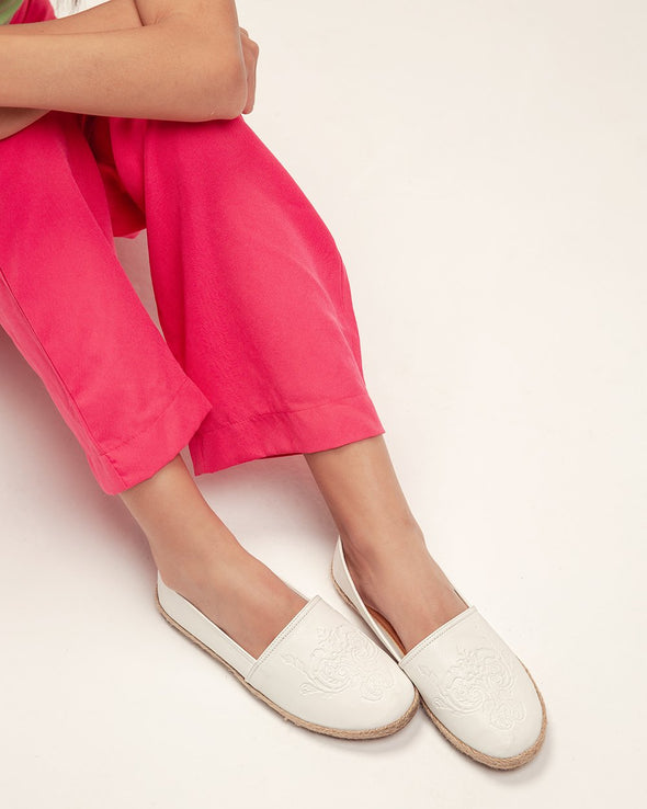 DAMASK ESPADRILLES  - WHITE