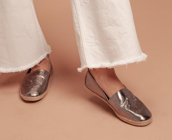 DAMASK ESPADRILLES  - SILVER GREY