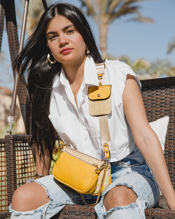 ANYA double pouch - YELLOW