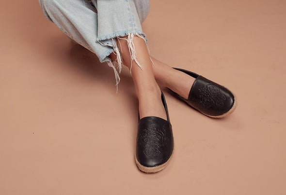 DAMASK ESPADRILLES  - BLACK