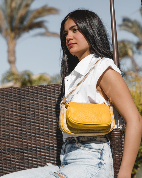 ANYA double pouch - YELLOW