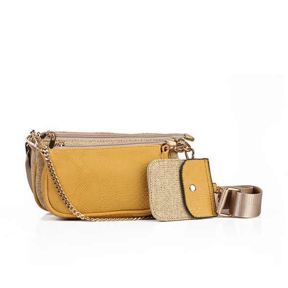 ANYA double pouch - YELLOW