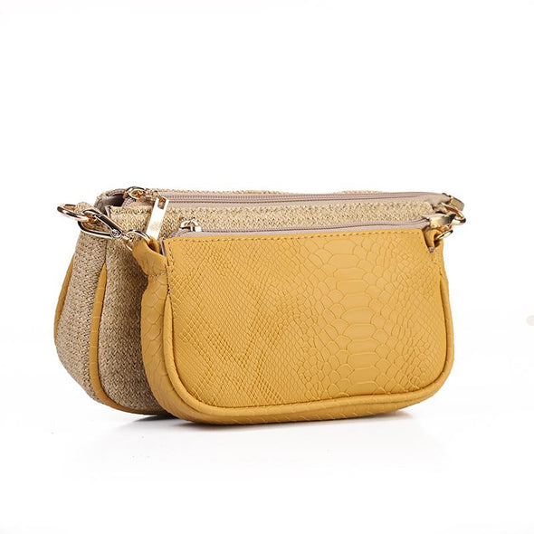 ANYA double pouch - YELLOW