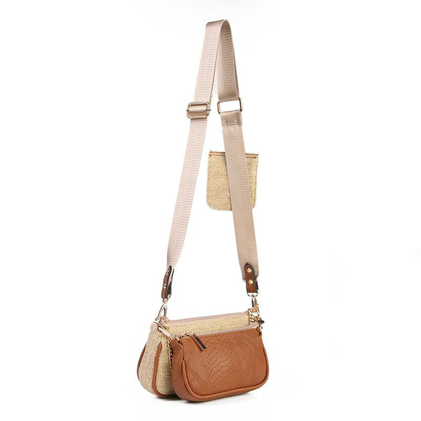 ANYA double pouch - CAMEL