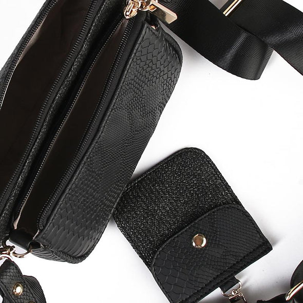 ANYA double pouch - BLACK