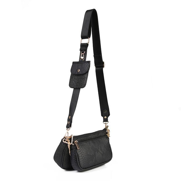 ANYA double pouch - BLACK